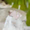 Rose Quartz and Sterling Silver Wire Wrapped Ring